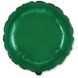 Flexmetal Soild Colours Round Shape Foil Balloons 18" and 36"- Suitable for Air or Helium Perfect Birthday Christmas Party Decoration (Green, 18 inch)