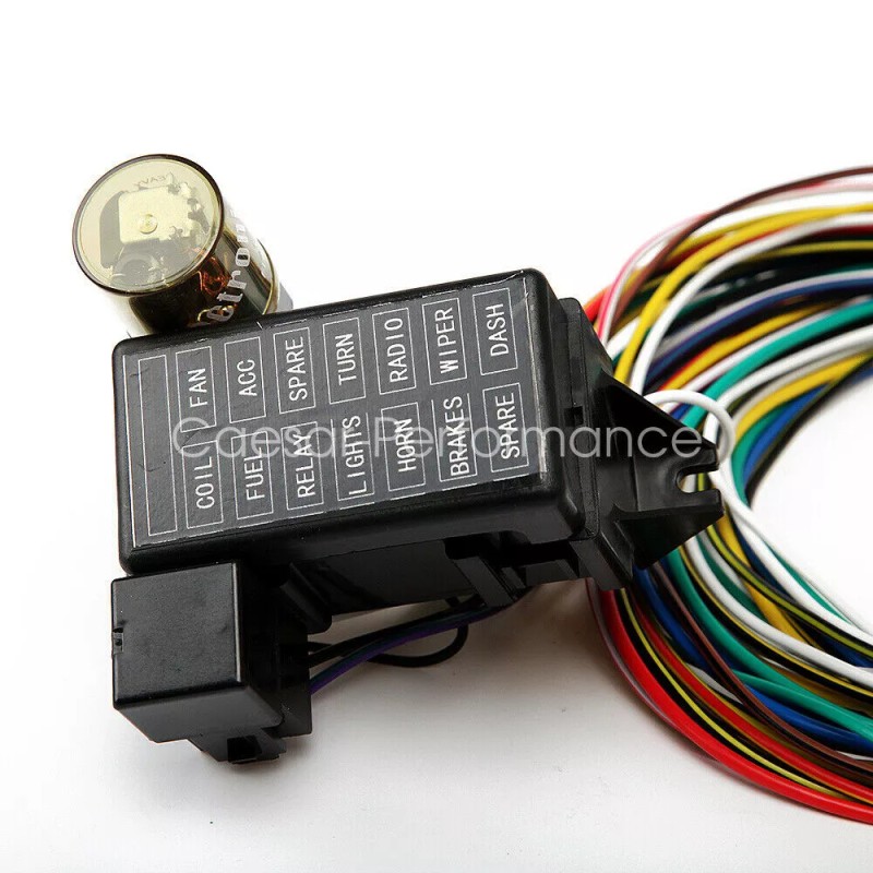 JY MOTORING 12-14 Circuit Universal Wiring Harness Muscle Car Hot