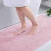 Homaxy Chenille Bathroom Rug, Non-Slip Bath Mat, Washable Bath Mat,