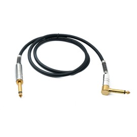 System-S Audio Jack Cable 100 cm 6.35 mm 2-Pin Male to Male Kink Protection Angle AUX Adapter