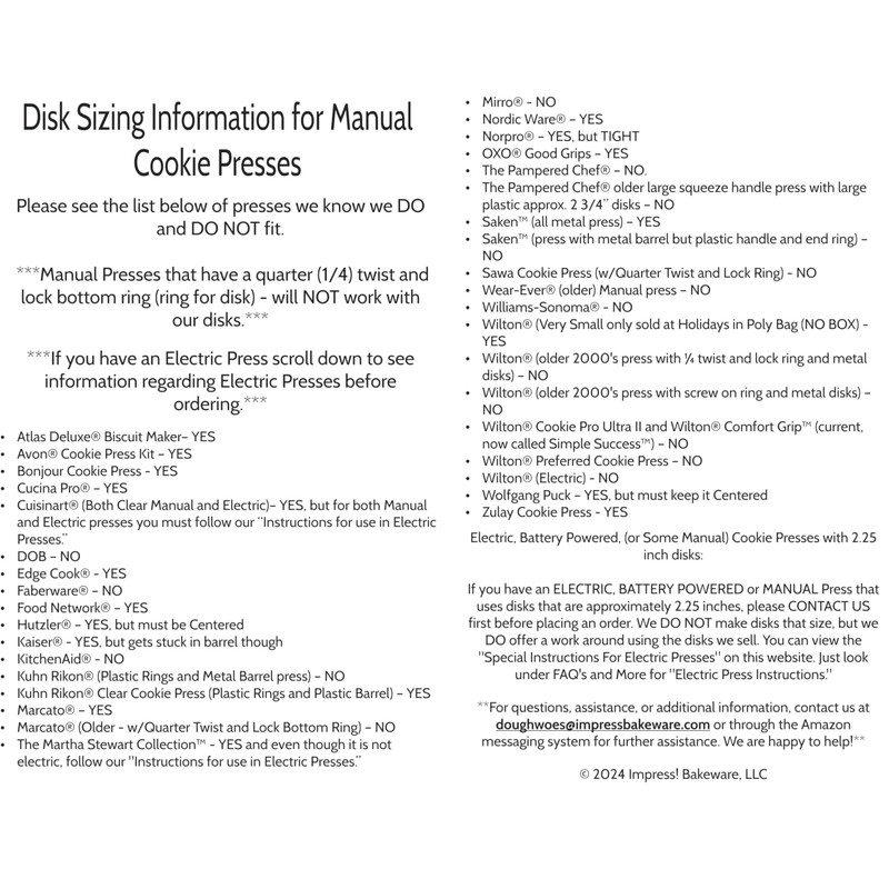 Impress Bakeware – Metal Cookie Press with 12 Shape Disks