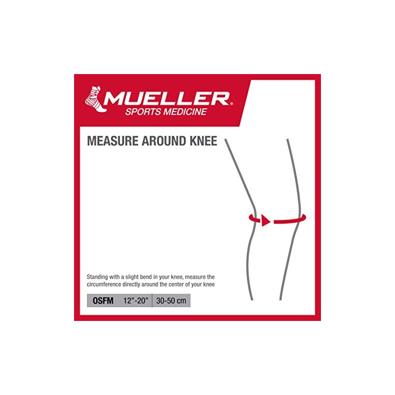 Mueller Adjustable Knee Support, Open Patella, Black, OSFM