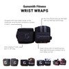 Gunsmith Fitness Power Wrist Wraps 1 Pair Heavy Duty Black