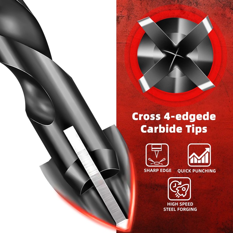 ZKH 10 PCS Masonry Drill Bit Set, Cement drill bits