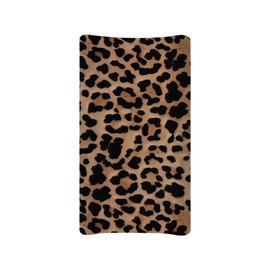 Wideasale Cheetah Leopard Print Diaper Changing Pad Cover Girls Boys Cozy Soft Diaper Change Mat Cover Baby Changing Pad Liners Classic Animal Print,Brown