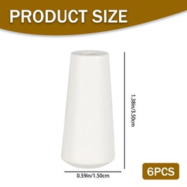 hioseyre 6Pcs Pull Cord End,Wooden Safety Blind Pull Cord Ends,Smooth and Sturdy with Comfortable Grip Blind Cord,Blinds Repair and Replacement Parts, Suitable for Home and Office (Off-White)