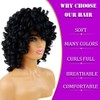 andromeda Short Curly Wigs for Black Women Soft Black Curly