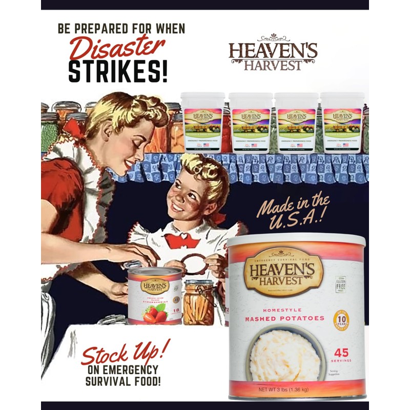 Heaven's Harvest Freeze-Dried Emergency Survival #10 Can (Mashed Potato)