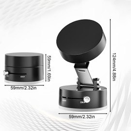 ZHAO GE Magnetische Vakuum-Telefonhalter, Magnetische Handy Autohalterung, Verbesserte 360° Verstellbare Elektrische, Schwarz Handy-Autohalterung, Universal für Auto, Fitnessstudio, usw