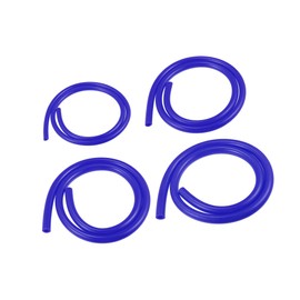A ABSOPRO 4PCS 3.3FT Silicone Vacuum Tubing Hose 5/32" 1/4" 5/16" 3/8" ID 130PSI Max Pressure Blue Item Replacement