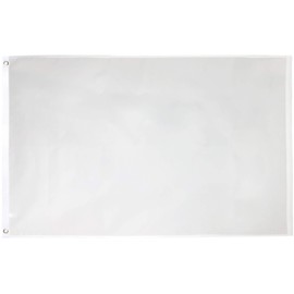 Green Grove Products White Flag 3' x 5' Ft 210D Nylon Premium Outdoor