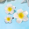 Hawaiian Flower Hair Clips,Artificial Tropical Flower Hairpins,3pcs Foam Plumeria Clips