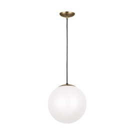Sea Gull Lighting 6024-848 Leo Globe Pendant Hanging Modern Fixture, One - Light, Satin Brass