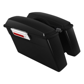 XFMT Motorcycle Vivid Black Hard Saddlebags Saddle Bags Trunk W/Lids & Latches For Harley Touring Road King Street Glide Road Glide Electra Glide 1994-2013