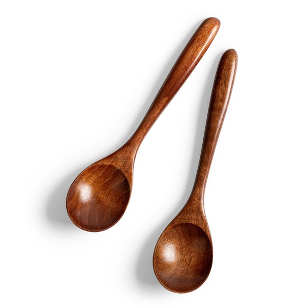 Hefild 2 PCS Wooden Spoons for Honey, 6.7 inch Small