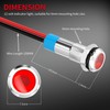 DaierTek LED Indicator Light 12V Waterproof Red Signal Light Waterproof