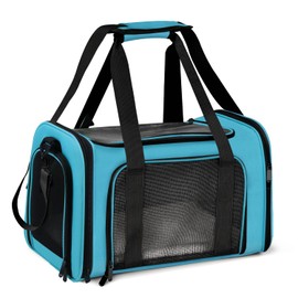 Henkelion Large Cat Carriers Dog Carrier Pet Carrier for Large Cats Dogs Puppies up to 25Lbs, Big Dog Carrier Soft Sided, Collapsible Travel Puppy Carrier - Large - Blue