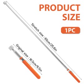 65 cm Telescopic Magnetic Lifter Tool, Extendable Magnetic Lifter, Stainless Steel Magnetic Rod for Working in Tight Spaces, for Crafts, Industry and Home Use