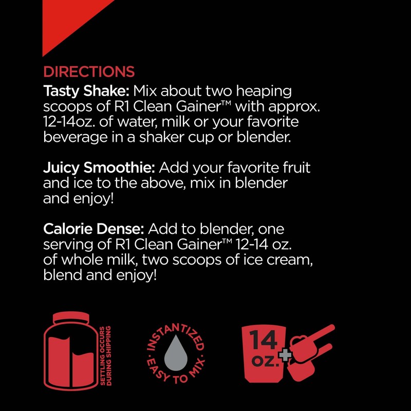 Rule One Proteins, R1 Clean Gainer - High-Protein Lean Gain