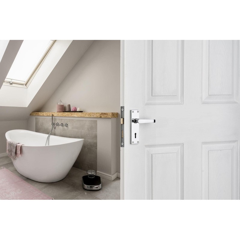 Designer Levers - Victorian Straight Lever Door Handles - Polished
