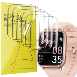 Compatible for Mingtawn Smartwatch Screen Protector, Lamshaw Full Coverage TPU Clear Film Compatible for Mingtawn T17 Smartwatch-1.85 Inches (TPU-6 Pack)