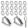 GYWHOOFT Wire Rope Thimble, M3, Stainless Steel Thimble Hardware Set,