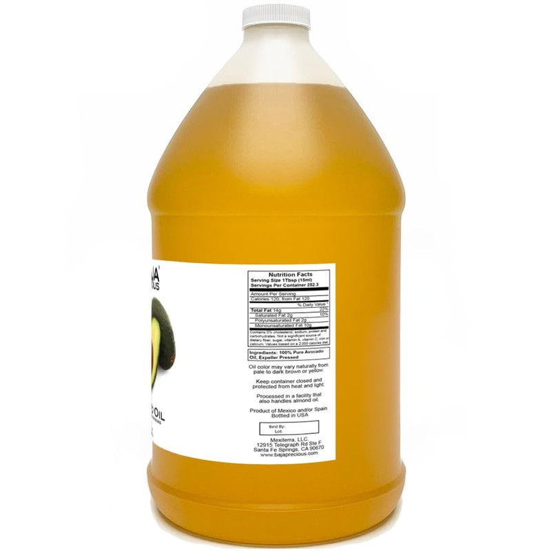 Baja Precious - Avocado Oil 100% Pure, 1 Gallon Jug,