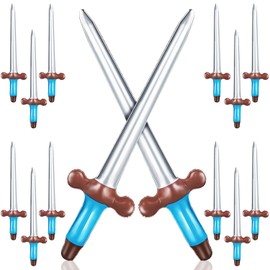 15 Pcs Inflatable Pirate Swords,Inflated Plastic Blow Up Sword Toy,Theme Party Birthday Swimming Pool Party Supplies Favors,Halloween Pirate Costume Accessories Stage Props