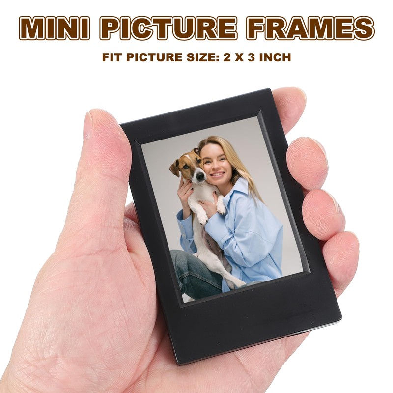 sourcing map 8pcs Mini Picture Frames, 2.4 x 3.6 Inch