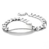 Sterling Silver Light Open Curb Identity ID Bracelet