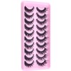10 Pairs Clear Band Russian Strip Lashes 6D False Eyelashes