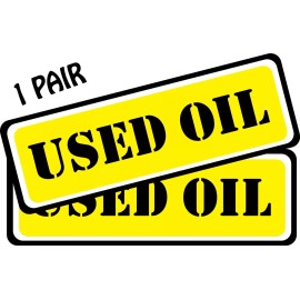 Oracal Pr (2) Used Oil EPA Used Oil Container Decal Sticker 2.0" x 6.0" p215