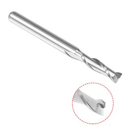 sourcingmap 5PCS 1/8" Shank 3.0mm x 12mm Carbide End Mill CNC Router Bits 2 Flute Milling Bit for Acrylic PVC MDF Wood