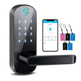 TTLock Smart Lock - Bluetooth Enabled Fingerprint & Touchscreen Keyless Entry Auto Lock for Front Door, Office, Apartment, Garage
