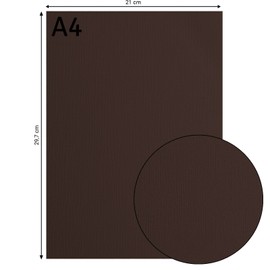 Florence Cardstock Textured - Coloured Card Making Supplies A4 - Brown - 10 Sheets - Coloured Paper for Scrapbooking, Card Making, Die Cutting and Paper Crafts - 216 GSM - Bear