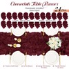 24 Packs Burgundy Cheesecloth Table Runner,10ft Wine Red Rustic Gauze