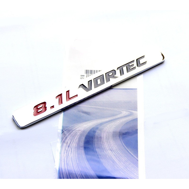 Yoaoo 2x OEM 8.1L Vortec Emblem 8.1 LHood Engine Badge