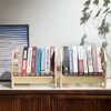 2 Pack Desktop Bookshelf, Stackable Book Organizer with Handle, Storage