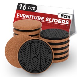 Felt Furniture Sliders for Wooden Floors, 16PCS -9cm Furniture Gliders for Hard Floors, Movers Heavy Duty Furniture Quickly and Easily