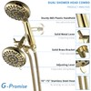 G-Promise High Pressure Dual Shower Head Combo, 72 Inches Flexible