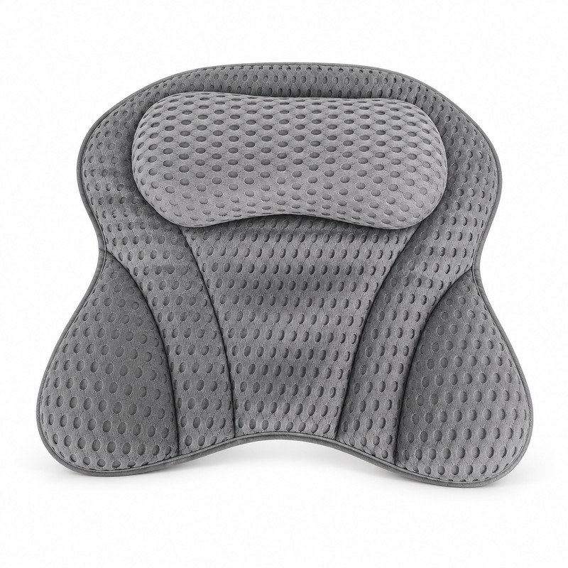 Bath Pillow for Tub with Suction Cups – Soft 4D