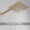 Heable Brushed Gold Shower Faucet Set, Single Function Shower Trim