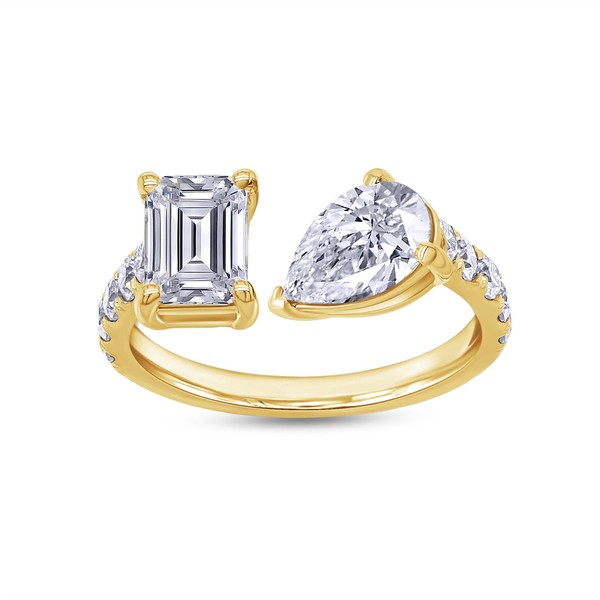 Wishrocks 2 1/2 Cttw Emerald, Pear & Round Cut Lab