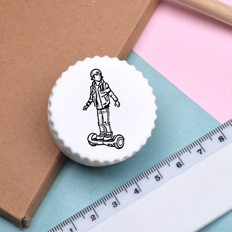 'Boy On Electric Hoverboard' Compact Pencil Sharpener (PS00040561)