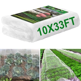 FOTMISHU Garden Netting 10x33FT Ultra Fine Mesh Netting Bird Barrier Protection Vegetable Fruit Tree Bushes Plant Cover for Raised Bed