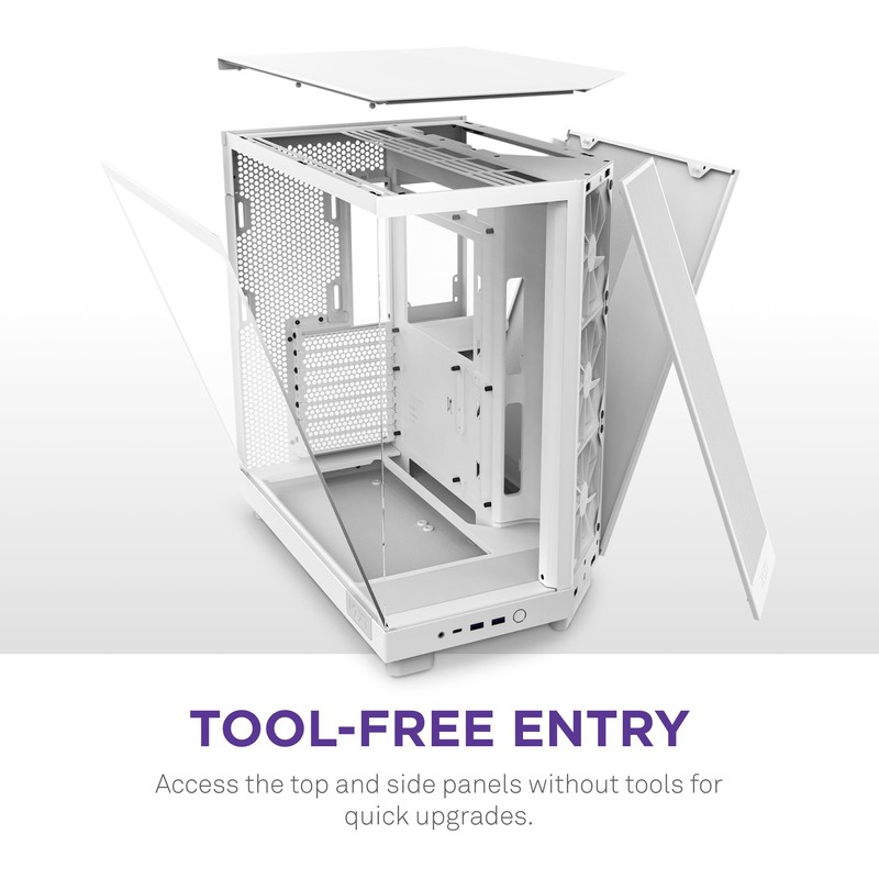 NZXT H6 Flow | CC-H61FW-01 | Compact Dual-Chamber Mid-Tower Airflow