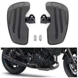 Aferrizu Anti-Slip Rider Floorboards Compatible with Honda Rebel 300 500 CMX300 CMX500 2017-2025 Front Footpegs Driver Aluminum Highway Pegs Accessories (Gloss Black A)