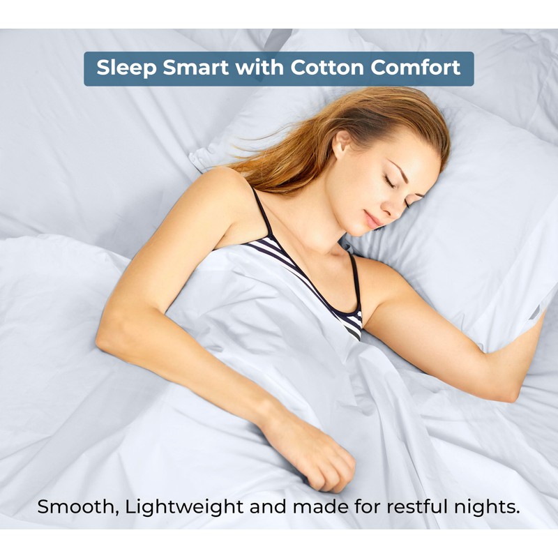 Royale Linens 100% Cotton Flat Sheets Only - Full Size