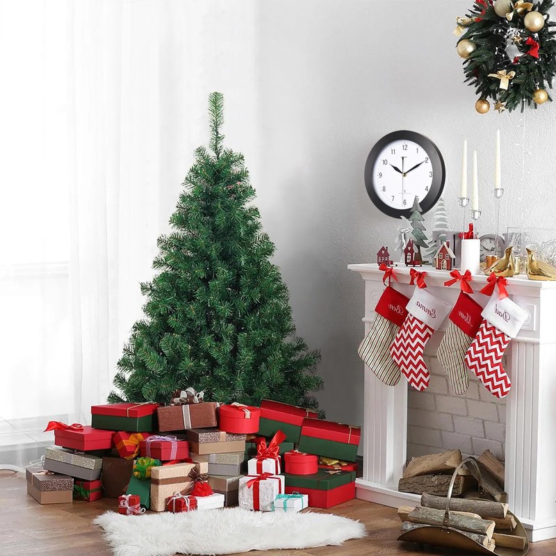 OSTAR Atomic Wall Clock，US Auto Calibration Time 10 Inch Round