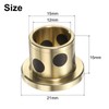 sourcing map 4pcs Flange Sleeve Bearings 12mm Bore x 15mm